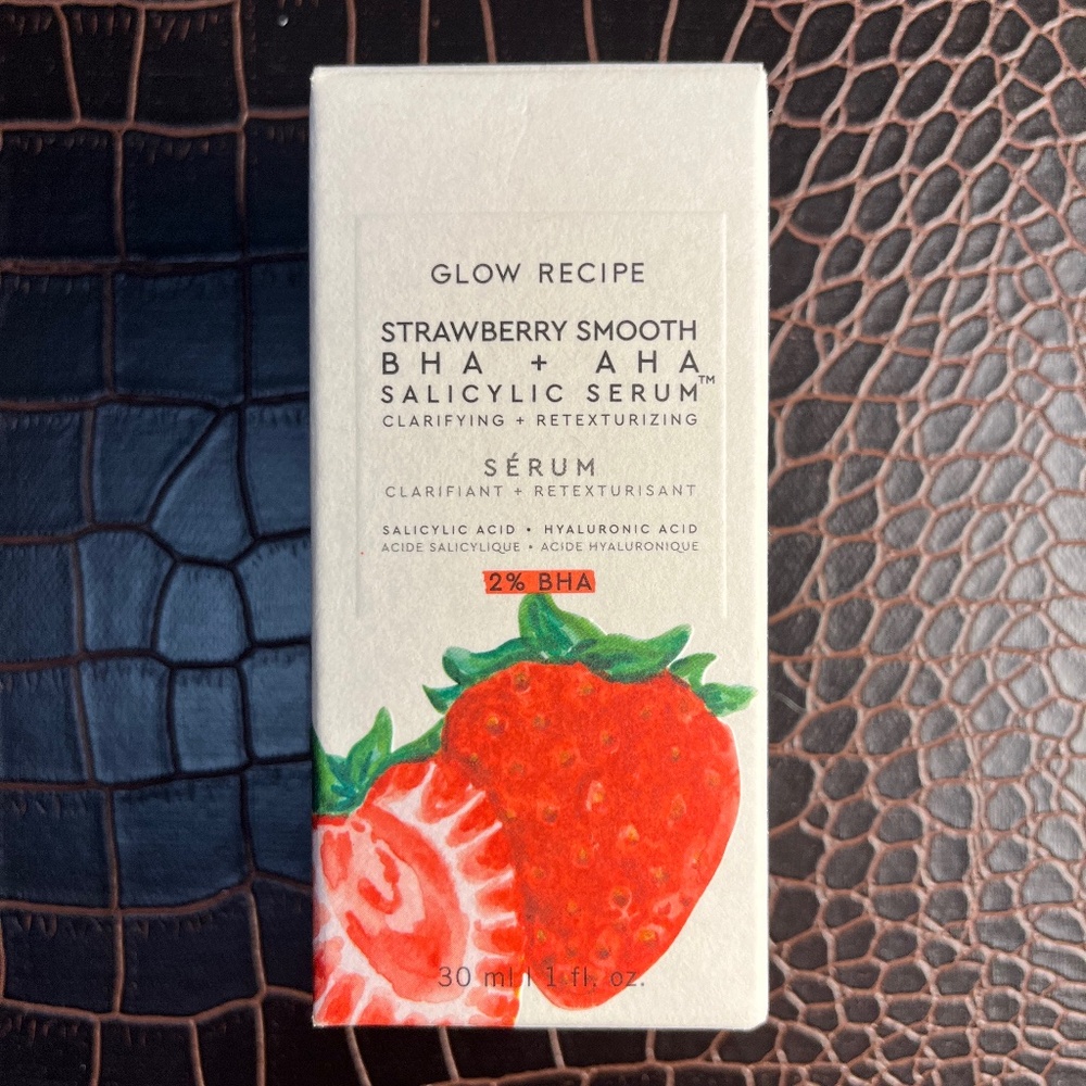 Glow Recipe  Strawberry Smooth BHA + AHA Salicylic Acid Serum New/Boxed